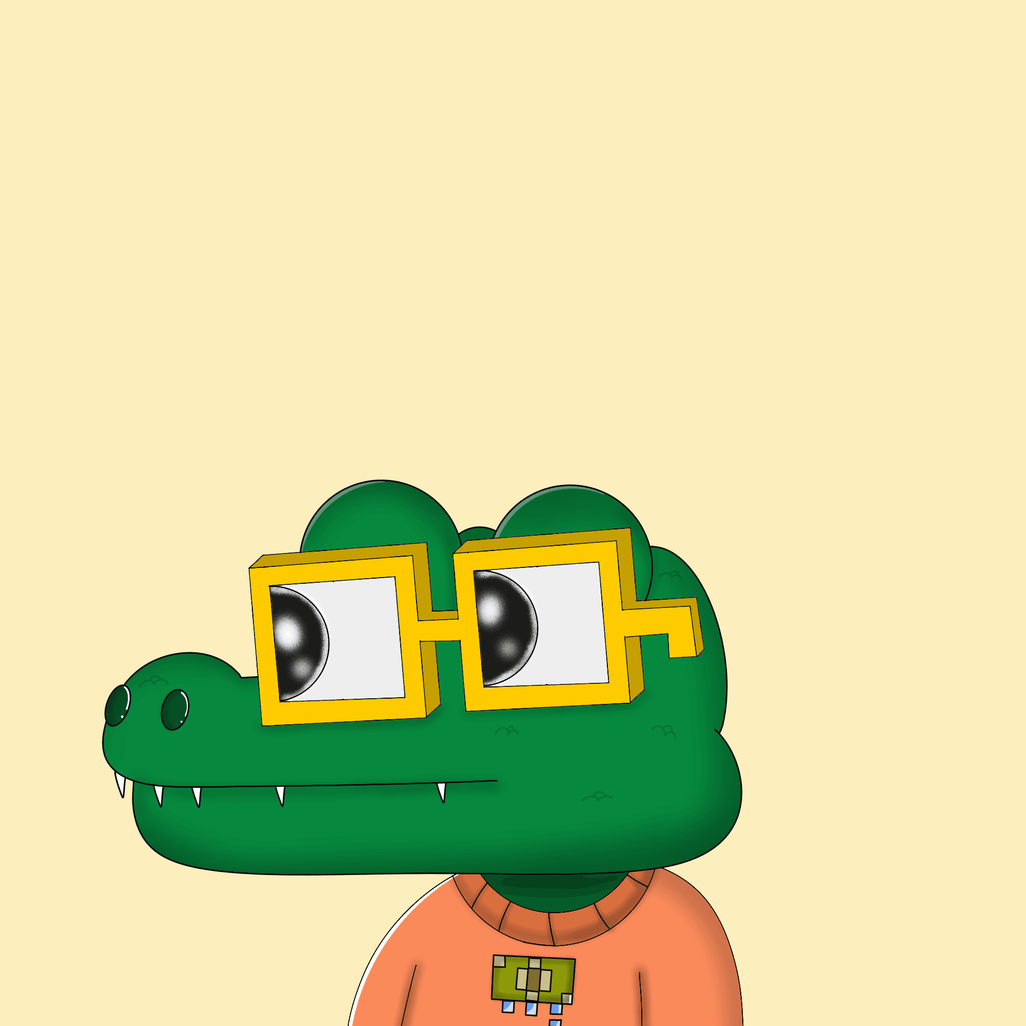 art- Cute gator Collective Noun #403