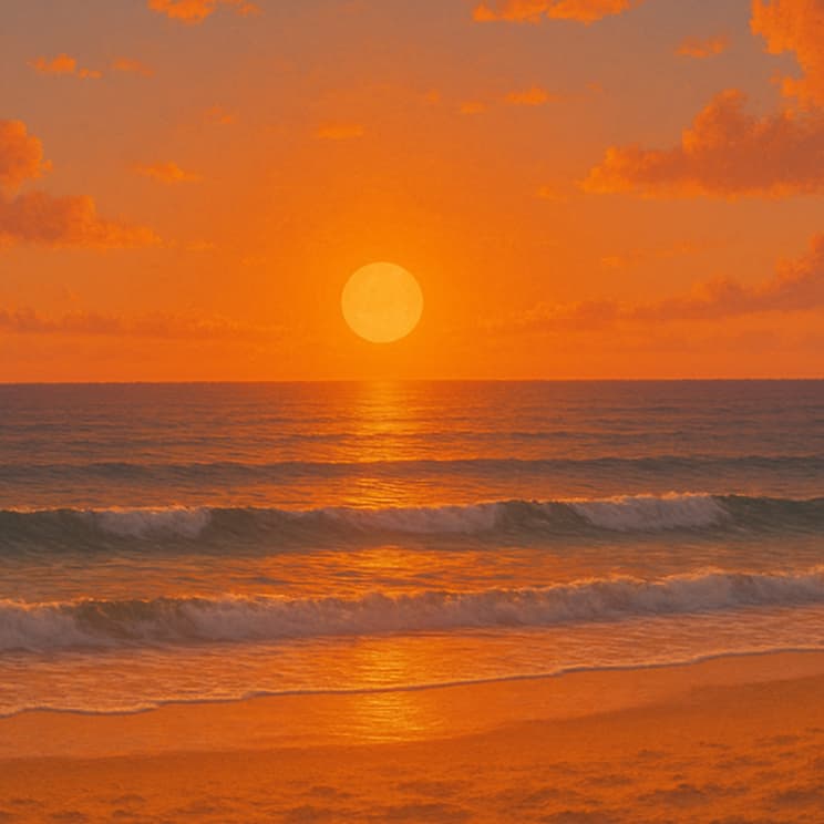 Sunset at the beach