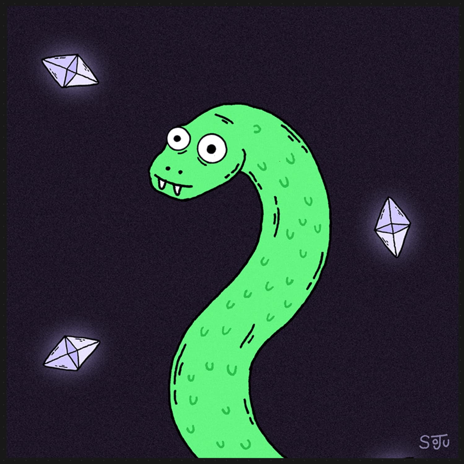 snaked